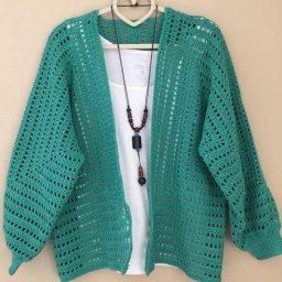 Эффектный жакет, вяжем крючком