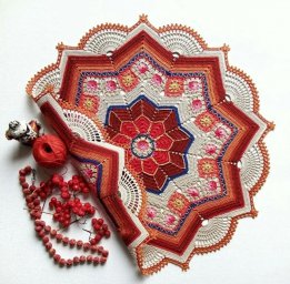 Интересная салфетка крючком