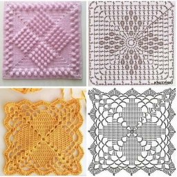Красивые узоры крючком в копилочку