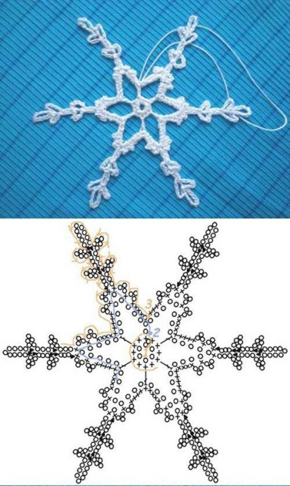 Подборка снежинок, связанных крючком