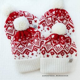 Шапка с зимним узором