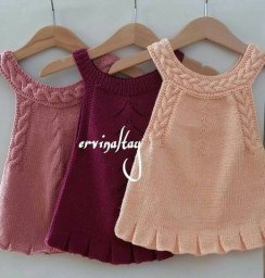 Детский сарафан спицами