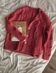 Схема узора с шишечками для жакета