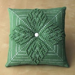 Шикарная диванная подушечка, связанная крючком
