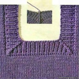 Как связать бейки горловины