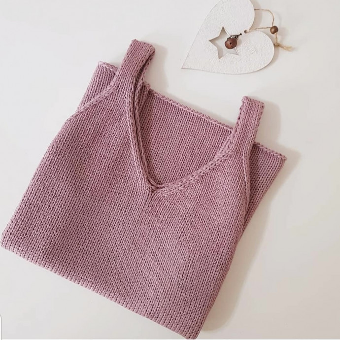 Майка-топ спицами Майка-топ спицами