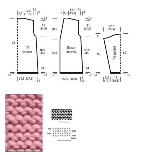 Эффектный кардиган спицами