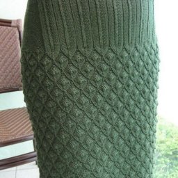 Роскошная юбка спицами