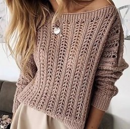 Джемпер с узором бантики