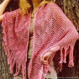 Шаль спицами