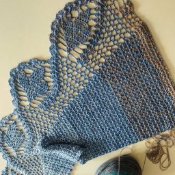 Шаль, шарф, бактус + схема