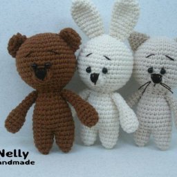 Вяжем Мишку и Зайку