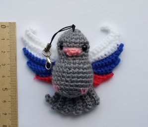 Брелок «Голубь» крючком