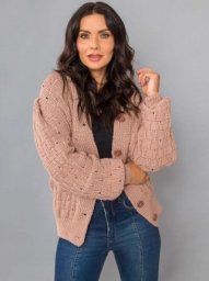 Кардиган фантазийным узором спицами