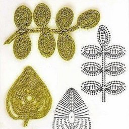 Коллекция листочков крючком