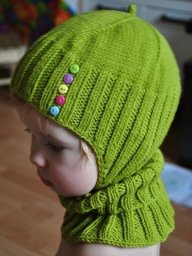 Шапка-шлем спицами