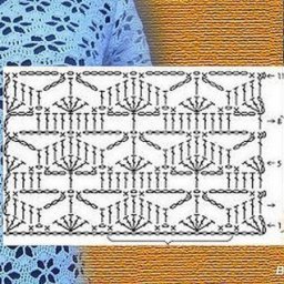 Узор ажурные цветочки крючком