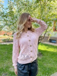 Узор для ажурной кофоты спицами