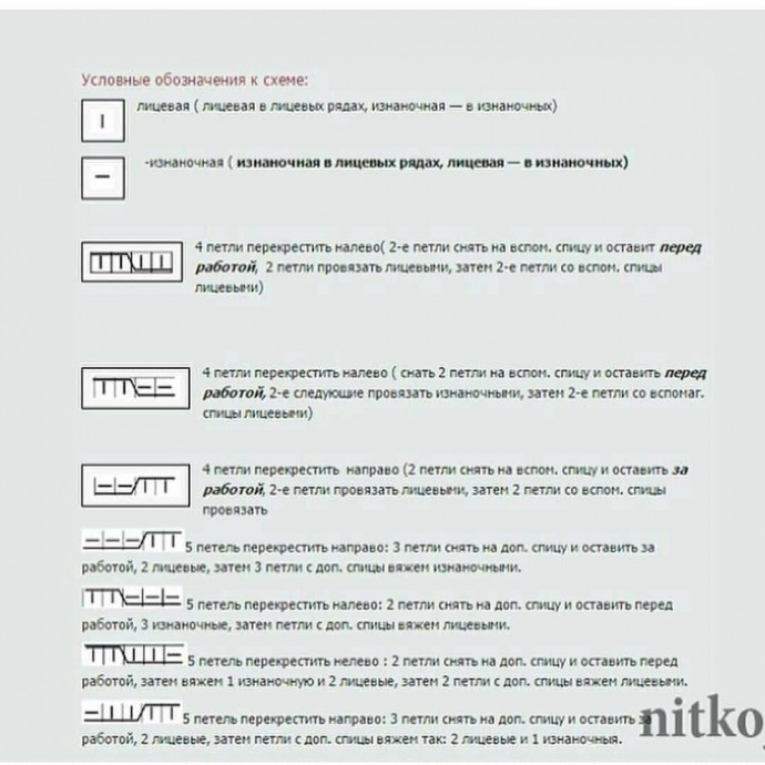 Узор для шапочки спицами