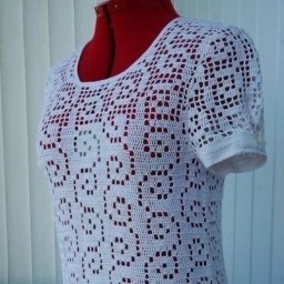 Ажурная майка в филейной технике