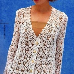 Ажурный кардиган крючком