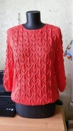 Красивый узор для красного джемпера