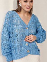 Кофта на пуговицах, вяжем спицами