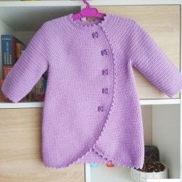 Нежный детский кардиган крючком