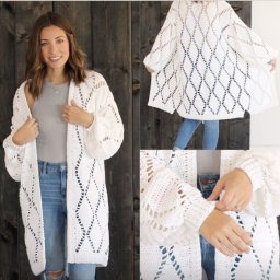 Стильный узор спицами для кардигана