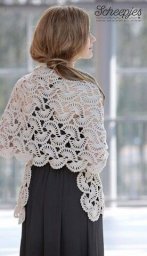 Палантин из ленточного кружева, связанный крючком — легкость, изысканность и стиль