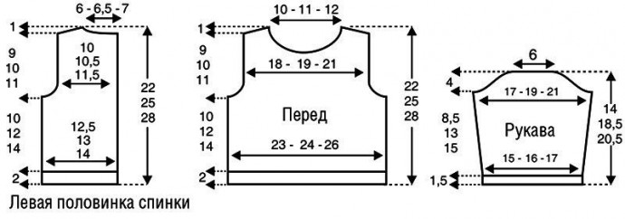 Джемпер с «облачком», вяжем детскую одежду