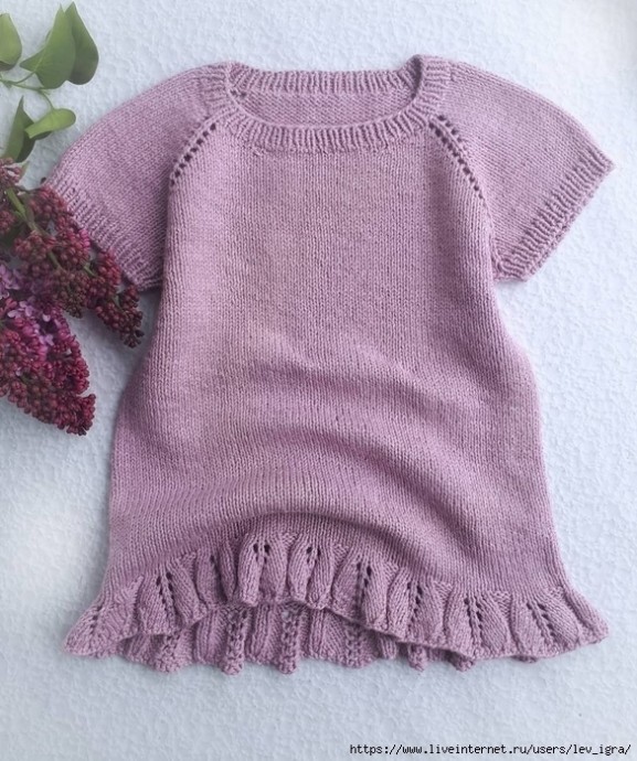 Топ туника спицами для девочки от @anet_knit Топ туника спицами для девочки от @anet_knit