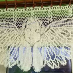 Вяжем филейную занавеску "Ангелочек"