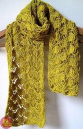 Стильный шарф, связанный крючком
