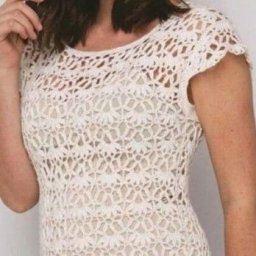 Ажурный узор для платья крючком