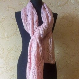 Палантин "Розовые листья"