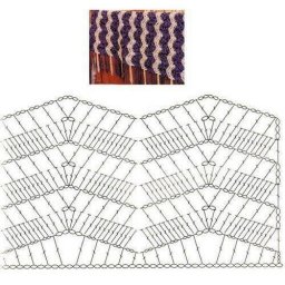 Простая схема для вязания зигзага крючком