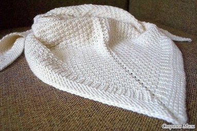 Шаль снежная, теплая и зимняя