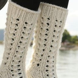 Ажурный узор для нежных носочков