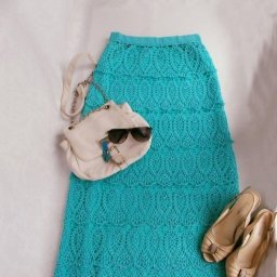 Бирюзовая юбка крючком