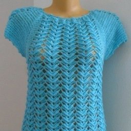 Нежная кофточка "Бирюза", вяжем крючком