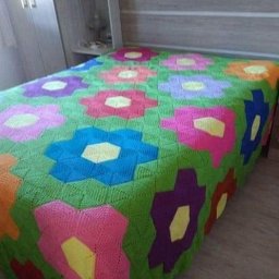 Плед мотивами. Крючок