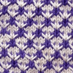 Красивый узор из пряжи двух цветов