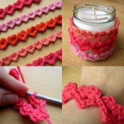 "Сердечная" кайма или простое украшение для романтичного подсвечника