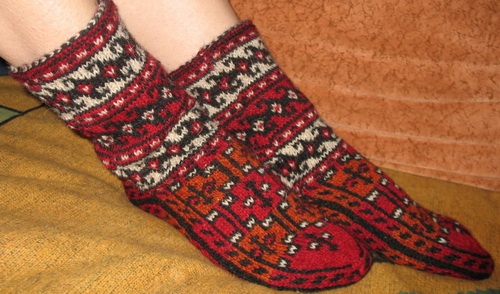 Схемы для вязания жаккардовых носков