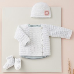 Шапочка, жакетик и пинетки