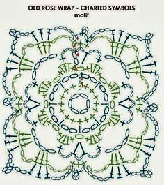 Подборка квадратных мотивов крючком