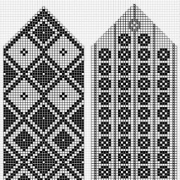 Жаккардовые узоры для варежек