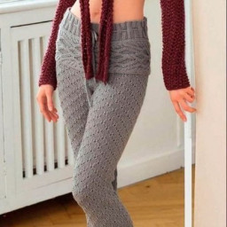 Домашние расклешенные брюки