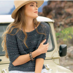 Лёгкий джемпер спицами